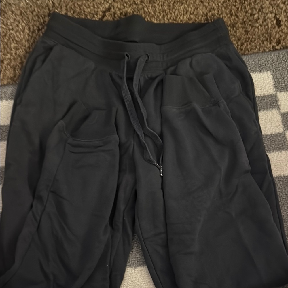 Old Navy Gray Track Pants with Elastic Waistband and Drawstring